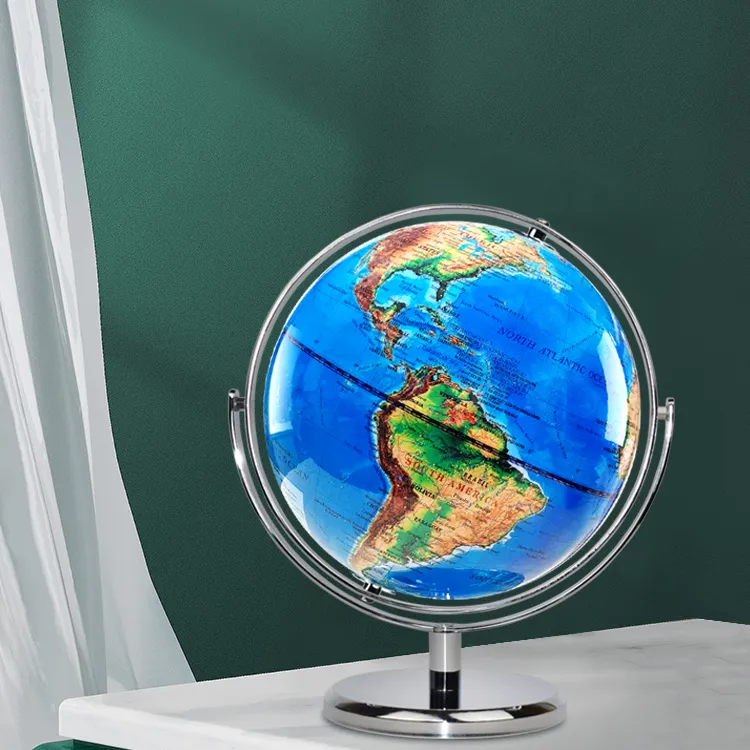 22.8CM Physical World Globe with FullSwing Meridian and Base detail view 3